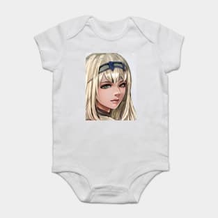 Blonde Hair Anime Girl Baby Bodysuit